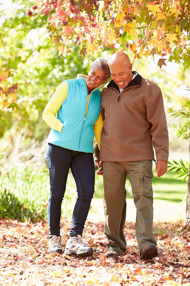 couple walking outside